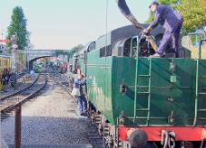 Steam train at Swanage Station